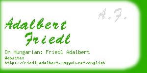 adalbert friedl business card